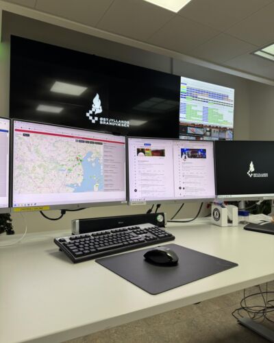 Skærme i vagtcentral